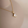 Wholesale Women's S925 Sterling Silver Geometric Square Necklace With O Word Chain And Electroplating