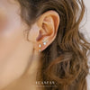 Wholesale Women's S925 Sterling Silver Geometric Square Zircon Earrings Light Luxury Style