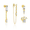 Wholesale Women's S925 Sterling Silver Geometric Square Zircon Earrings Light Luxury Style