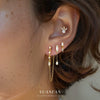 Wholesale Women's S925 Sterling Silver Geometric Square Zircon Earrings Light Luxury Style