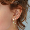 Wholesale Women's S925 Sterling Silver Geometric Square Zircon Earrings Light Luxury Style