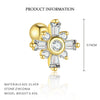 Wholesale Women's S925 Sterling Silver Geometric Square Zircon Earrings