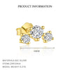 Wholesale Women's S925 Sterling Silver Geometric Square Zircon Earrings