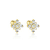 Wholesale Women's S925 Sterling Silver Geometric Square Zircon Earrings