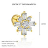 Wholesale Women's S925 Sterling Silver Geometric Square Zircon Earrings