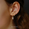 Wholesale Women's S925 Sterling Silver Geometric Square Zircon Earrings