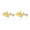 Wholesale Women's S925 Sterling Silver Geometric Square Zircon Earrings