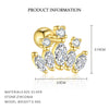Wholesale Women's S925 Sterling Silver Geometric Square Zircon Earrings
