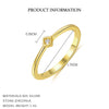 Wholesale Women's S925 Sterling Silver Geometric Square Zirconium Ring