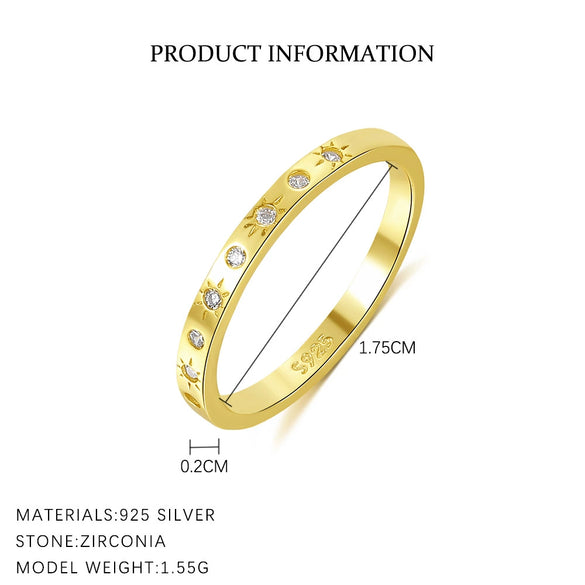 Wholesale Women's S925 Sterling Silver Geometric Square Zirconium Ring