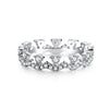Wholesale Women's S925 Sterling Silver Geometric Stacked Lace Ring With Electroplating