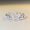 Wholesale Women's S925 Sterling Silver Geometric Stacked Lace Ring With Electroplating