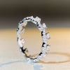 Wholesale Women's S925 Sterling Silver Geometric Stacked Lace Ring With Electroplating