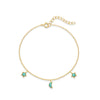 Wholesale Women's S925 Sterling Silver Geometric Starshaped Moon Mix Bracelet With Turquoise Electroplated Chain Finger Jewelry