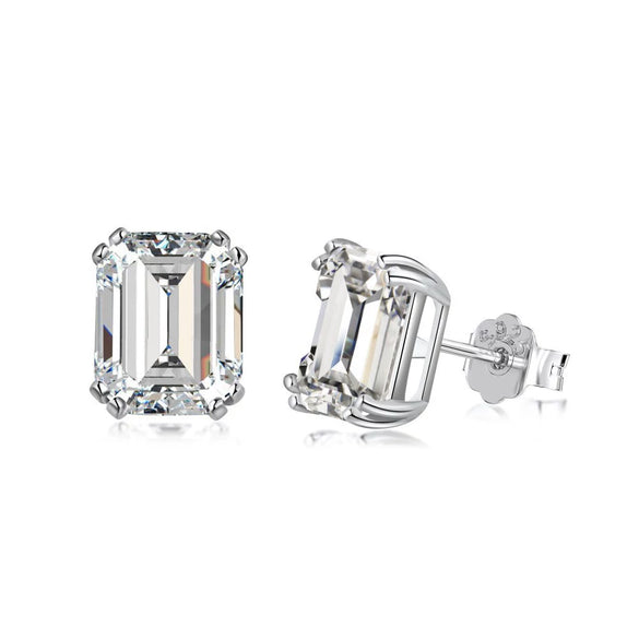 Wholesale Women's S925 Sterling Silver Geometric Style Electroplated Earrings