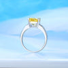 Wholesale Women's S925 Sterling Silver Geometric Style Emerald Cut Zircon Ring With High Carbon Diamond