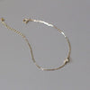 Wholesale Women's S925 Sterling Silver Geometric Style Single Diamond Bracelet 14K Plated Gold