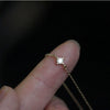 Wholesale Women's S925 Sterling Silver Geometric Style Single Diamond Bracelet 14K Plated Gold