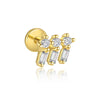 Wholesale Women's S925 Sterling Silver Geometric Tassel Pendant Zircon Earrings