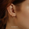 Wholesale Women's S925 Sterling Silver Geometric Triangle Earrings With Zirconia Treatment