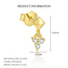 Wholesale Women's S925 Sterling Silver Geometric Triangle Earrings With Zirconia Treatment