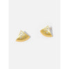 Wholesale Women's S925 Sterling Silver Geometric Triangle Stud Earrings With Frosted Brushed Texture And Electroplating Treatment