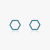 Wholesale Women's S925 Sterling Silver Geometric Turquoise Earrings With Microinlay