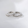 Wholesale Women's S925 Sterling Silver Geometric Twist Pattern Zircon Earrings Gold And Silver Plated