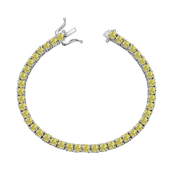 Wholesale Women's S925 Sterling Silver Geometric U Shaped Electroplated Tennis Chain Bracelet