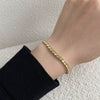 Wholesale Women's S925 Sterling Silver Geometric U Shaped Electroplated Tennis Chain Bracelet