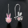 Wholesale Women's S925 Sterling Silver Geometric Ushaped And Drop Shape Zircon Earrings