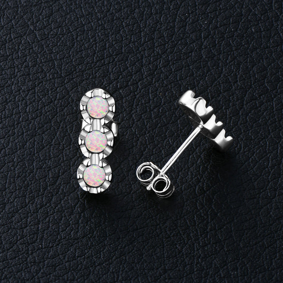 Wholesale Women's S925 Sterling Silver Geometric Ushaped And Drop Shape Zircon Earrings