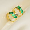 Wholesale Women's S925 Sterling Silver Geometric Ushaped And Drop Shape Zircon Earrings