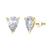 Wholesale Women's S925 Sterling Silver Geometric Water Drop Shaped Electroplated Zircon Earrings