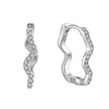 Wholesale Women's S925 Sterling Silver Geometric Wave Earrings With Electroplating