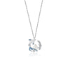 Wholesale Women's S925 Sterling Silver Geometric Whale Drop Necklace With Inlaid Zircon And Cross Chain