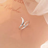 Wholesale Women's S925 Sterling Silver Geometric Wings Opening Ring With Electroplating