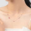 Wholesale Women's S925 Sterling Silver Geometric Zircon Clavicle Cross Chain Necklace