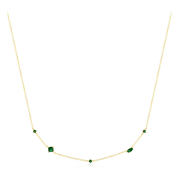 Wholesale Women's S925 Sterling Silver Geometric Zircon Clavicle Cross Chain Necklace