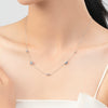 Wholesale Women's S925 Sterling Silver Geometric Zircon Clavicle Cross Chain Necklace