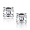 Wholesale Women's S925 Sterling Silver Geometric Zircon Earrings Set With Diamonds Simple Style