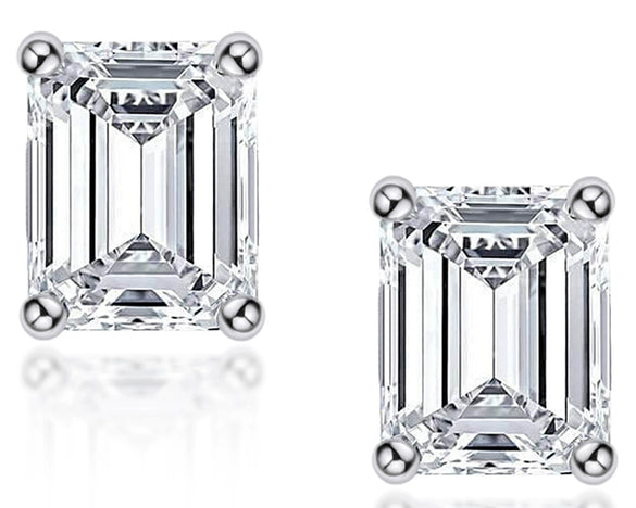 Wholesale Women's S925 Sterling Silver Geometric Zircon Earrings Set With Diamonds Simple Style