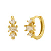 Wholesale Women's S925 Sterling Silver Geometric Zircon Earrings With Electroplating