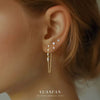 Wholesale Women's S925 Sterling Silver Geometric Zircon Earrings With Tassel And Light Luxury Design