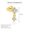 Wholesale Women's S925 Sterling Silver Geometric Zircon Earrings With Tassel And Light Luxury Design