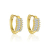 Wholesale Women's S925 Sterling Silver Geometric Zircon Earrings