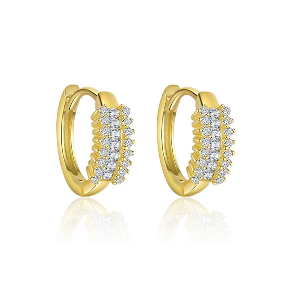 Wholesale Women's S925 Sterling Silver Geometric Zircon Earrings