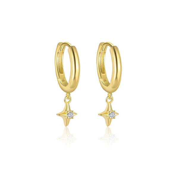 Wholesale Women's S925 Sterling Silver Geometric Zircon Earrings