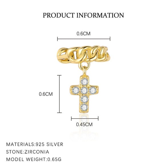 Wholesale Women's S925 Sterling Silver Geometric Zircon Earrings