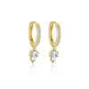 Wholesale Women's S925 Sterling Silver Geometric Zircon Earrings